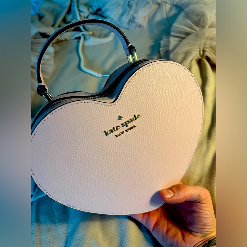 Kate spade pink heart cross body purse